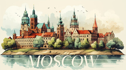 postcard from moscow, russia 