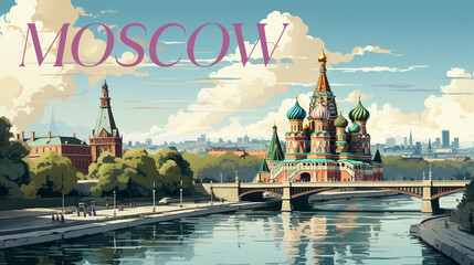 postcard from moscow, russia 