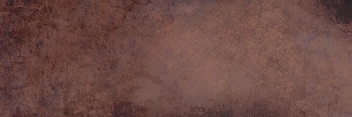 Old brown background with distressed vintage grunge texture with faint stripes and marbled paint blotch design in dark earthy chocolate or coffee brown colors