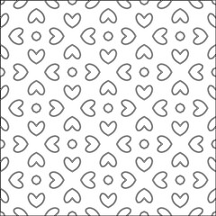 Stylish texture with figures from lines.Abstract geometric black and white pattern for web page, textures, card, poster, fabric, textile. Monochrome graphic repeating design. 