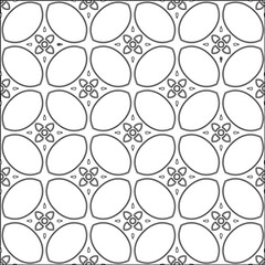 Stylish texture with figures from lines.Abstract geometric black and white pattern for web page, textures, card, poster, fabric, textile. Monochrome graphic repeating design. 