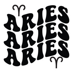 Aries Zodiac Retro SVG