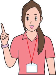 解説する女性インストラクター