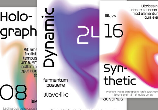 Flyer A4 Plasma Futuristic Glow Fluid Soft Gradient Shape