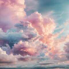 Photo of a vibrant sky with a stunning display of pink clouds