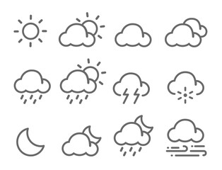 Set of weather icons.