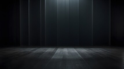 Photo of an empty room illuminated by a central light source