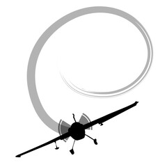 Vector icon of a stunt plane - obrazy, fototapety, plakaty