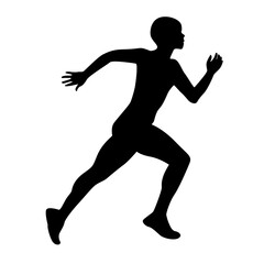 Silhouette of a person running
