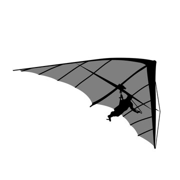 Vector icon of a hang glider