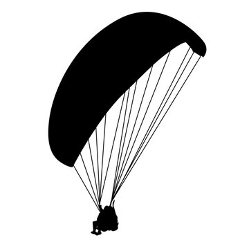 Silhouette of a paraglider