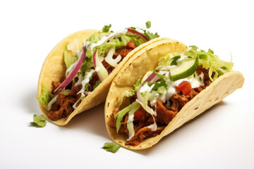 Delicious Beef Tacos Isolated on a Transparent Background