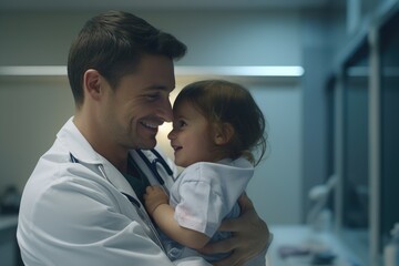 Exemplifying Empathy: Doctor Parent and Child Demonstrate Medical Care in Hospital Environment