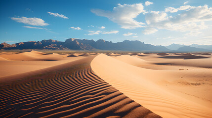 Fototapeta na wymiar Dunes in the desert in the morning