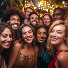 Fototapeta premium group of people in nightclub