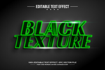 Obraz premium Black texture 3D editable text effect template