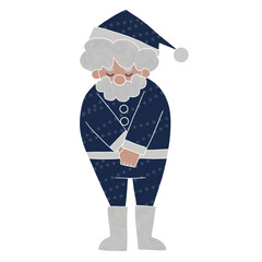 お辞儀をするサンタクロース　シックカラー