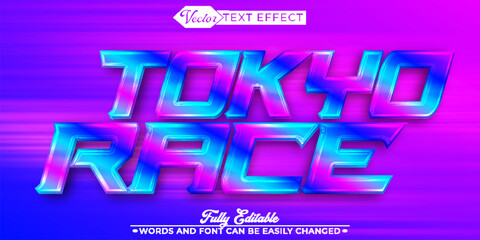 Tokyo Race Drift Vector Editable Text Effect Template © Anka Design