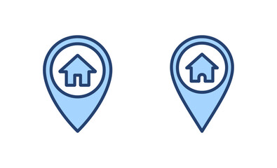 Address icon vector. home location sign and symbol. pinpoint