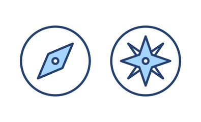 Compass icon vector. arrow compass icon sign and symbol