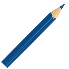 A 3D illustration of a blue pencil with no background