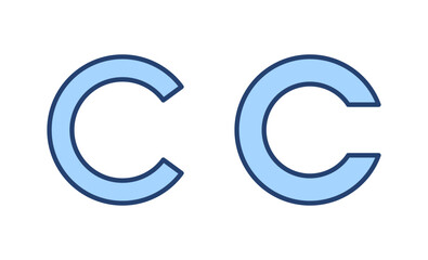 Fototapeta premium Copyright icon vector. copyright sign and symbol