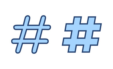 Hashtag icon vector. hashtag sign and symbol