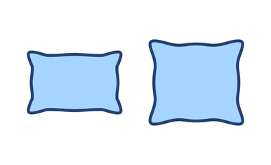 Pillow icon vector. Pillow sign and symbol. Comfortable fluffy pillow