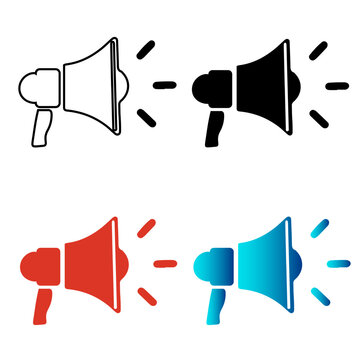 Abstract Hand Speaker Silhouette Illustration