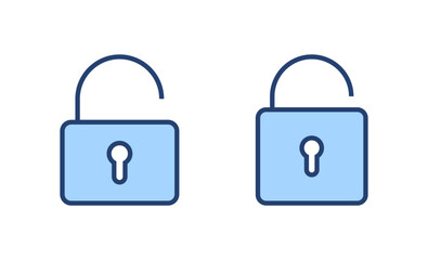 Unlock icon vector. Unlock sign and symbol. unlocked padlock icon