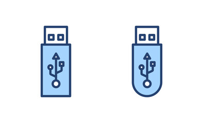 Usb icon vector. Flash disk sign and symbol. flash drive sign.