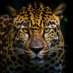 Jaguar close-up.  Large feline in the Americas. Wildlife.