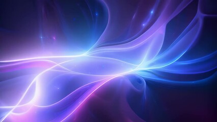 The image is alive with energy and motion as cosmic rays speed up across the ethereal backdrop of starry night. Swirls of magenta and royal blue light wrap around the ed rays  - Powered by Adobe