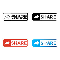 Obraz premium Abstract Share Label Silhouette Illustration