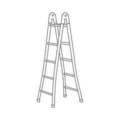 Folding ladder icon
