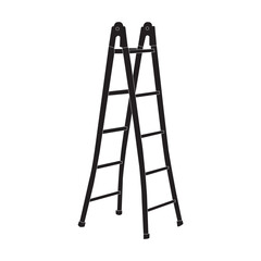 Folding ladder icon