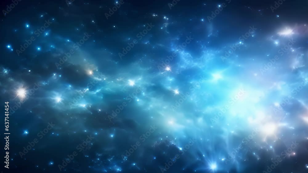 Poster a vast deep sea of radiant stars filled with a vibrant network of cosmic material that appears to be