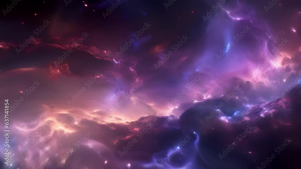 Poster an astonishingly complex landscape awaits the eye. specks of light representing distant galaxies pop