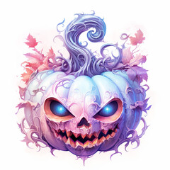 Spooky Halloween Pumpkin, Illustration