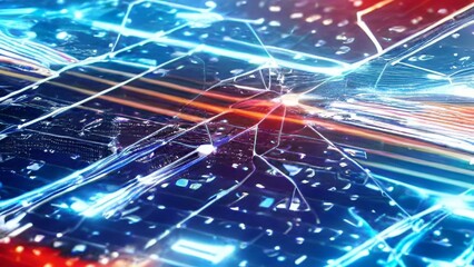 Abstract circuit board futuristic technology processing background