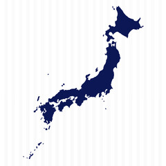 Flat Simple Japan Vector Map
