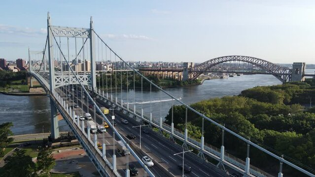 Aerial Shot Robert F. Kennedy Bridge Queens New York City