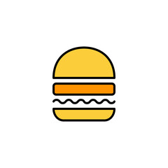 Burger icon vector for web and mobile app. burger sign and symbol. hamburger