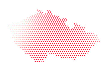 Fototapeta premium Vector Czech Republic Dotted Map Illustration