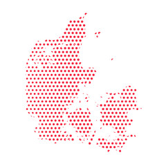 Obraz premium Vector Denmark Dotted Map Illustration