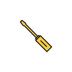 Screwdriver icon vector for web and mobile app. tools sign and symbol