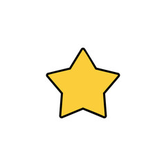 Obraz premium Star Icon vector for web and mobile app. rating sign and symbol. favourite star icon