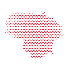 Fototapeta premium Vector Lithuania Dotted Map Illustration