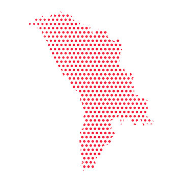 recommend clip art: Vector Moldova Dotted Map Illustration