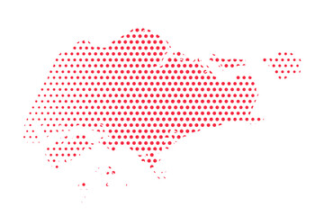 Vector Singapore Dotted Map Illustration